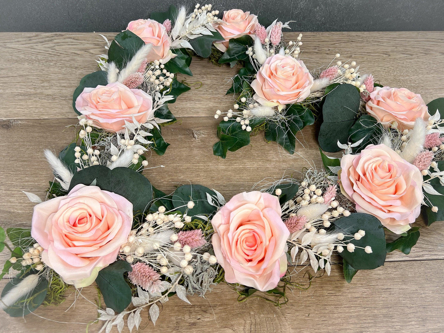 Autoschmuck Set 3 Teilig - Trockenblumen und Seidenblumen