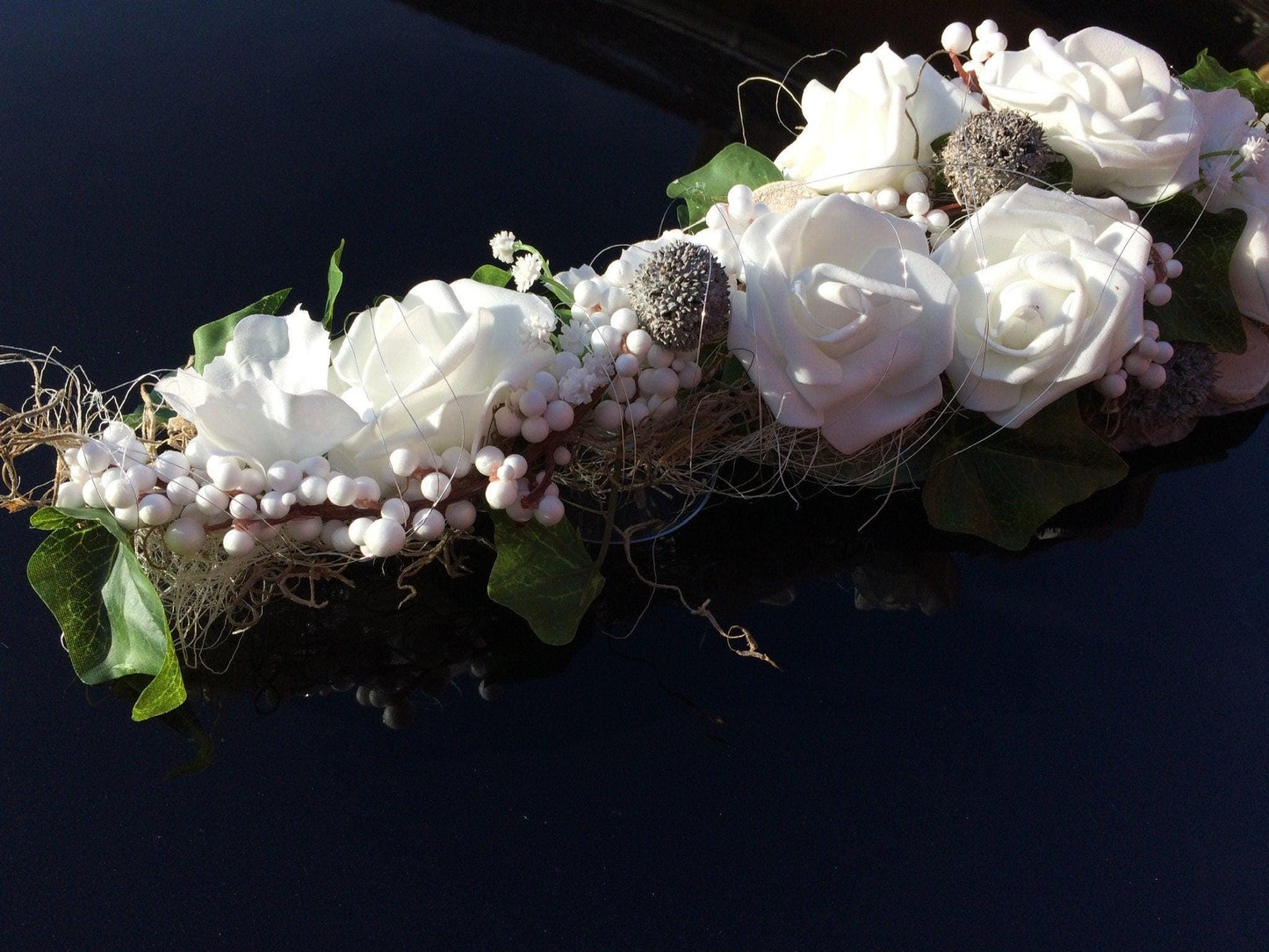 Eleganter handgefertigter Autoschmuck für Ihre Hochzeit