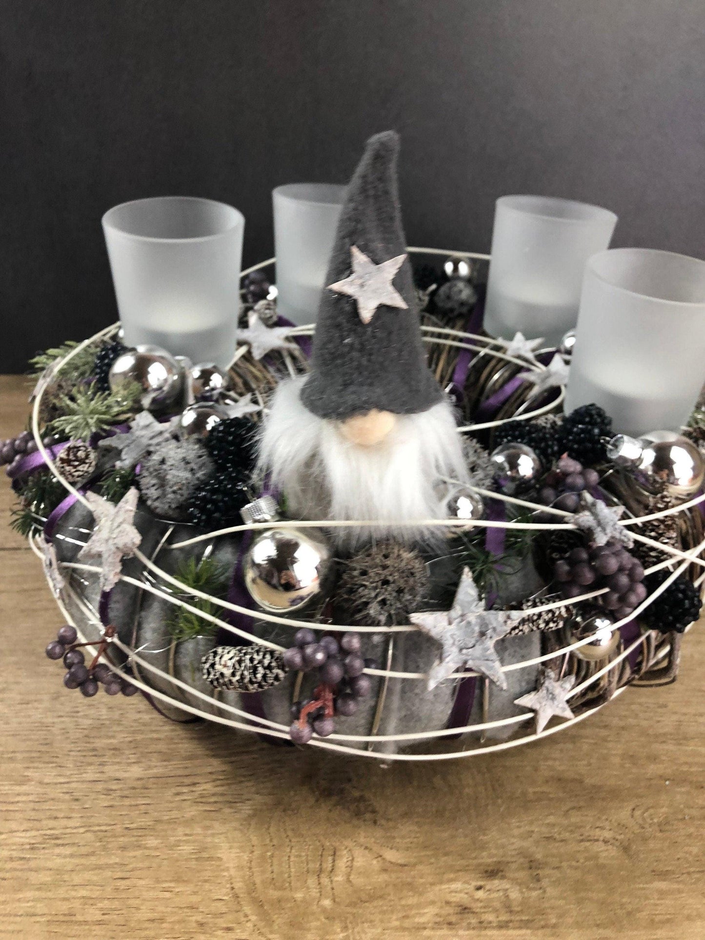 Einzigartiger Adventskranz – Handgefertigt mit Liebe 30cm