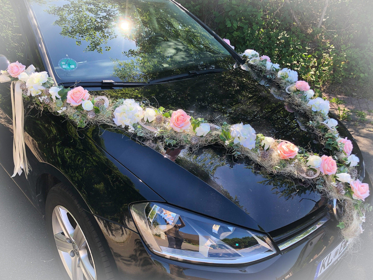 Exquisite Handgefertigte Autogirlande für Ihre Hochzeitsdekoration
