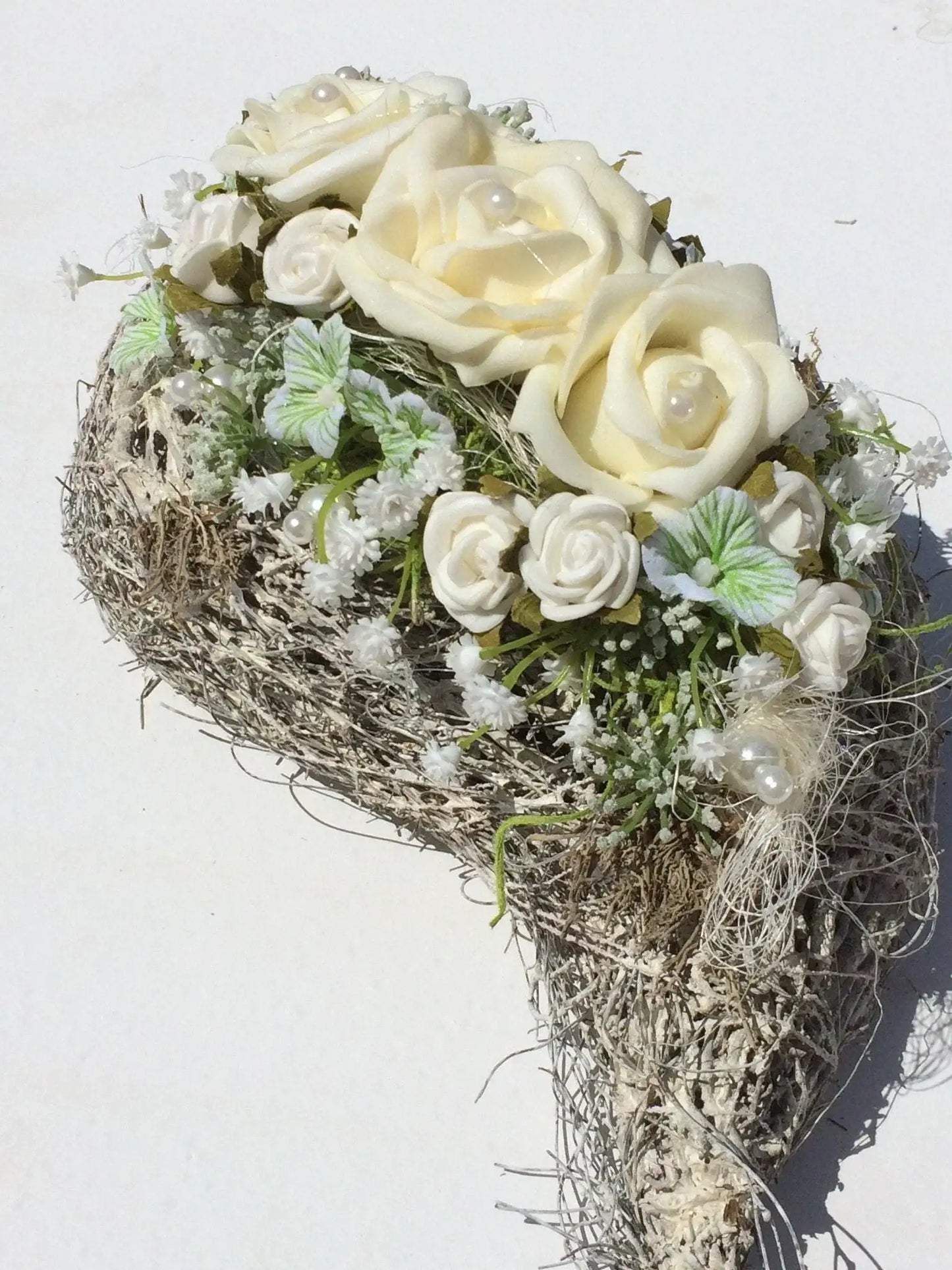 Grabgesteck Grabschmuck Grabdekoration Grabschmuck Allerheiligen – handgemacht aus Seiden- und Kunstblumen, langlebig & pflegeleicht von SarahsFlowerStudio