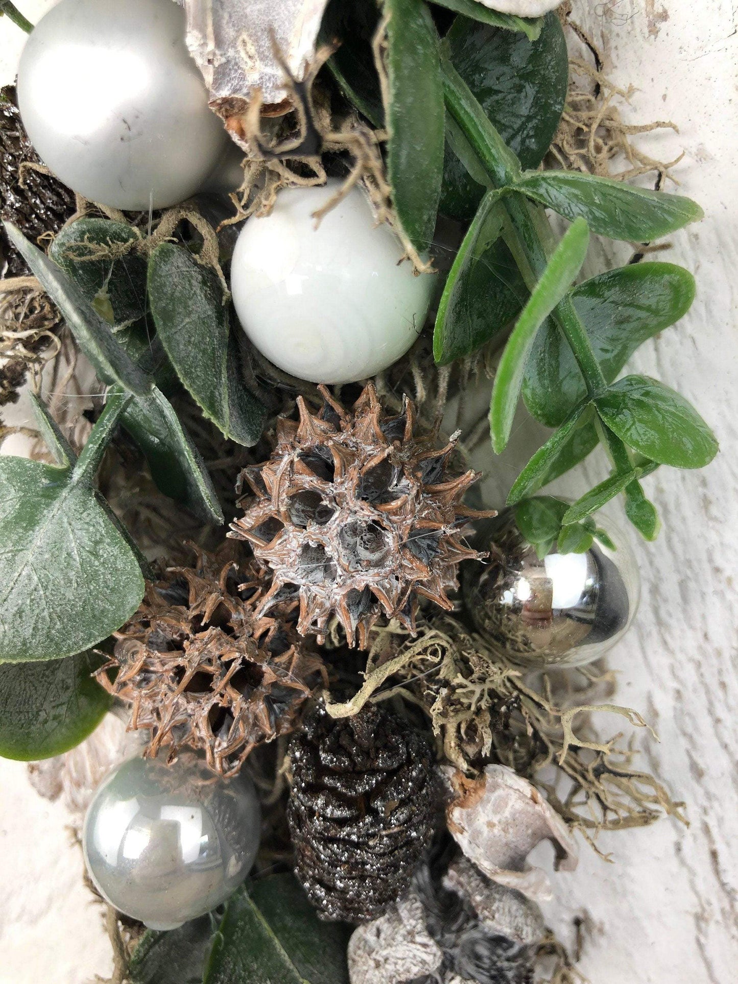 Advent Türkranz Stern 40cm Stern Türdekoration Türschmuck Fensterdeko Weihnachten Weihnachtsdekoration – handgemacht aus Seiden- und Kunstblumen, langlebig & pflegeleicht von SarahsFlowerStudio