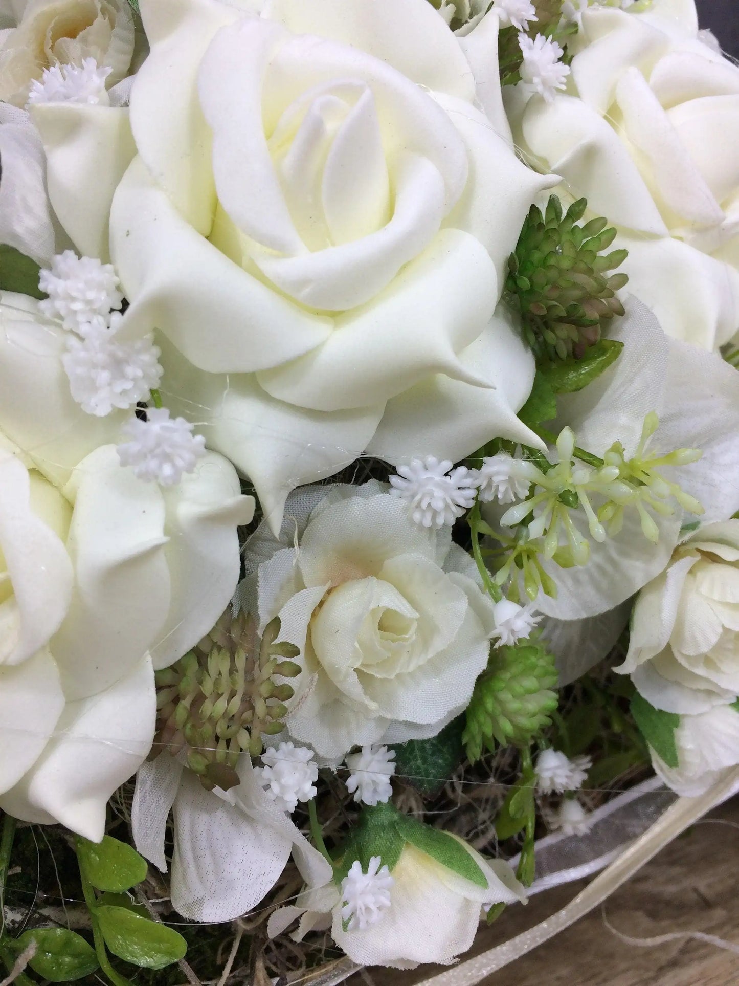 Grabgesteck Grabschmuck Herz Rosen Grabdeko Grabdekoration – handgemacht aus Seiden- und Kunstblumen, langlebig & pflegeleicht von SarahsFlowerStudio