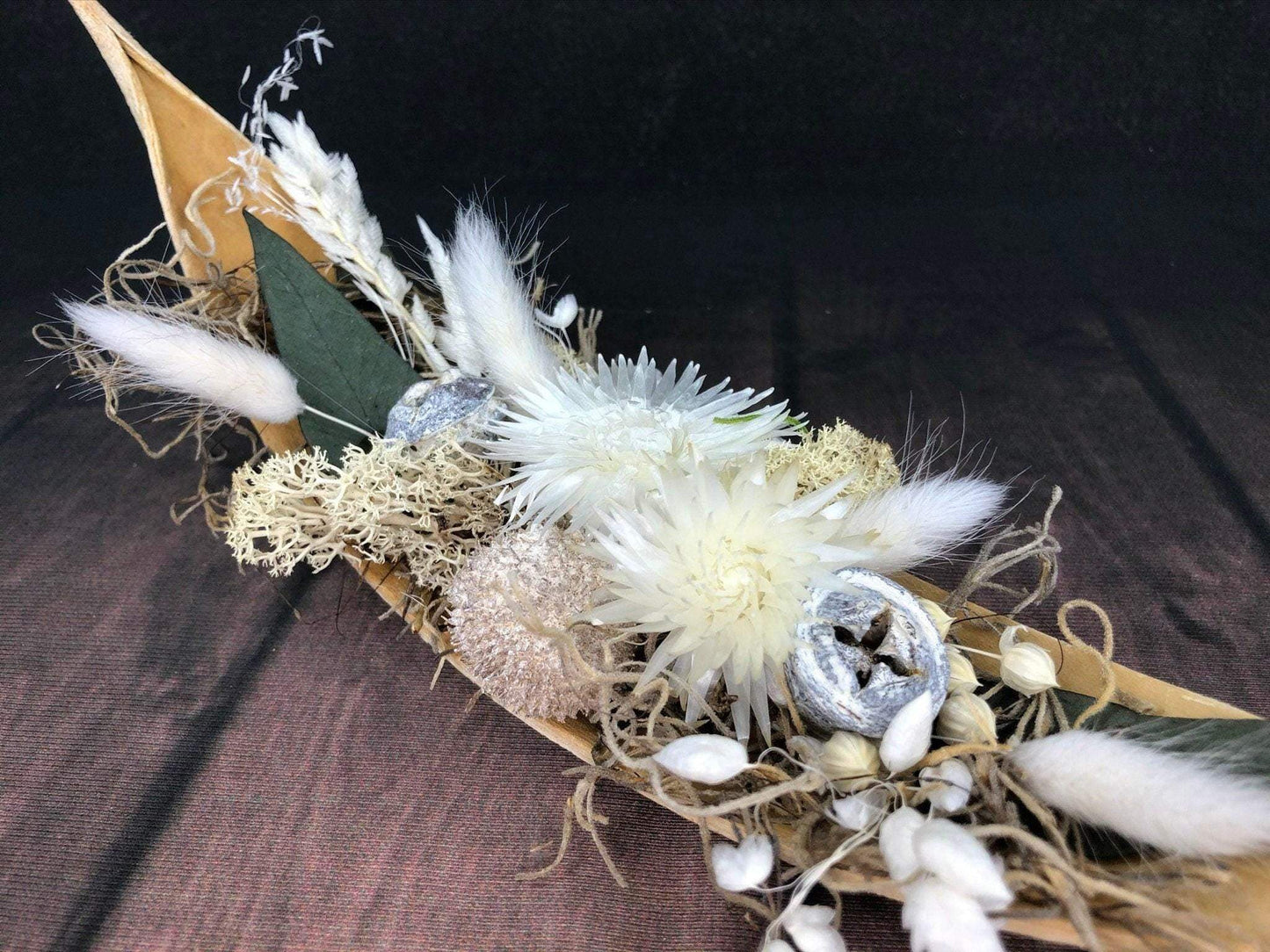 Tischgesteck Tischdeko Deko Strohblume Gräser Trockenblumen Trockenmaterial Natur natürlich dried bouquet dried Flowers – handgemacht aus Seiden- und Kunstblumen, langlebig & pflegeleicht von SarahsFlowerStudio