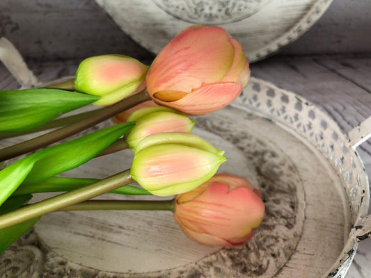 Künstliche Tulpen Seidenblumen – Real Touch hochwertig & naturgetreu – Seidenblumen Stielware – SarahsFlowerStudio