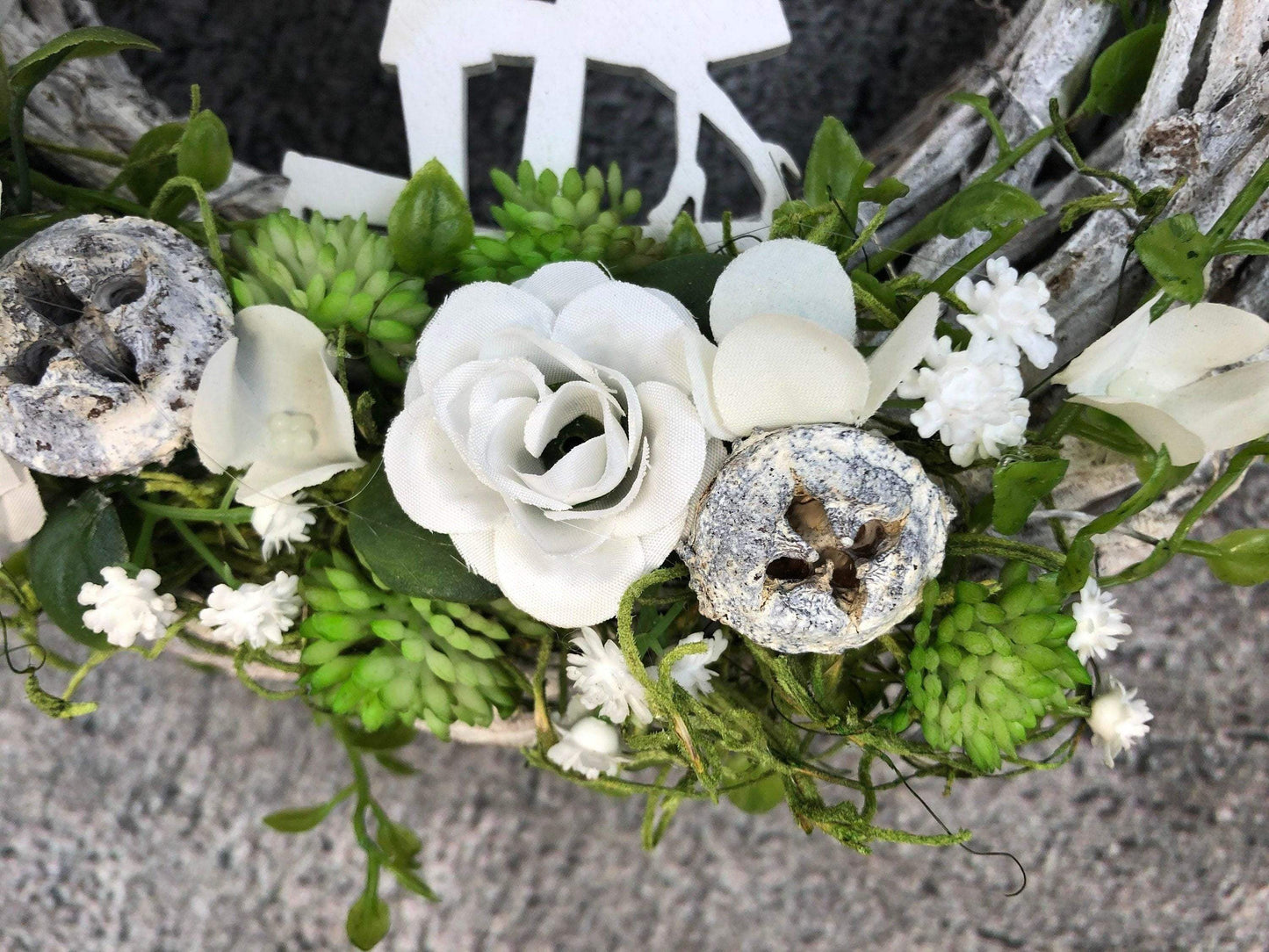 Hochzeit Türkranz Türdeko Dekoration Kranz Wedding schleierkraut Herbst – handgemacht aus Seiden- und Kunstblumen, langlebig & pflegeleicht von SarahsFlowerStudio