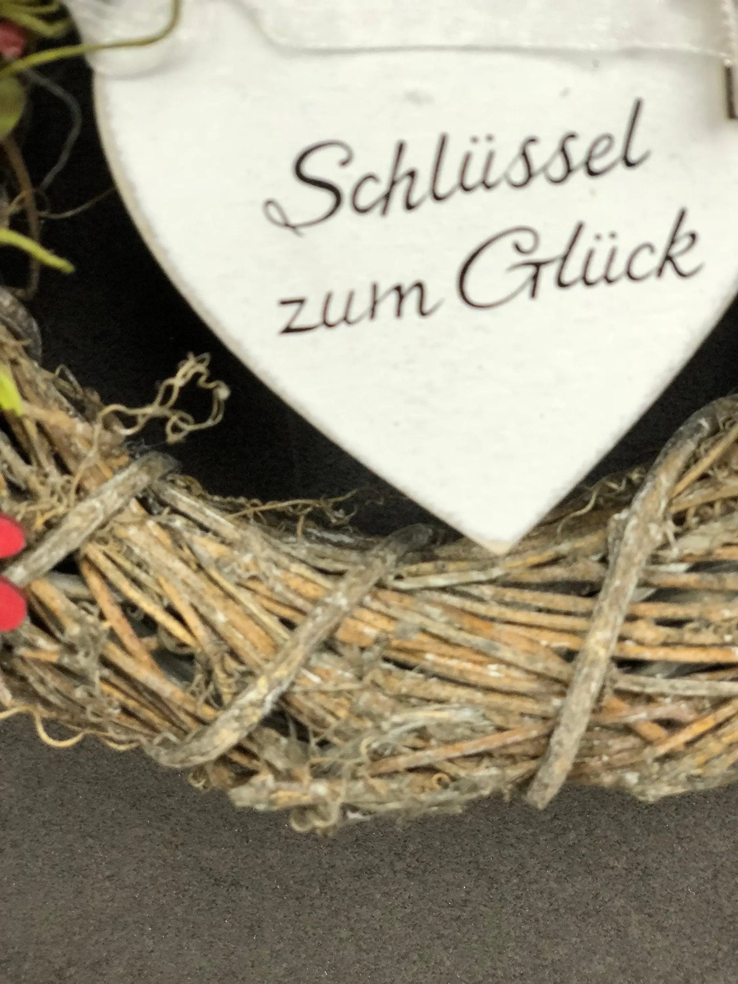 Türkranz 22cm Türdeko Türschmuck Herz Schlüssel zum Herz Modern Tür Schmuck Herbst herbstlich ganzjährig Herbst – handgemacht aus Seiden- und Kunstblumen, langlebig & pflegeleicht von SarahsFlowerStudio