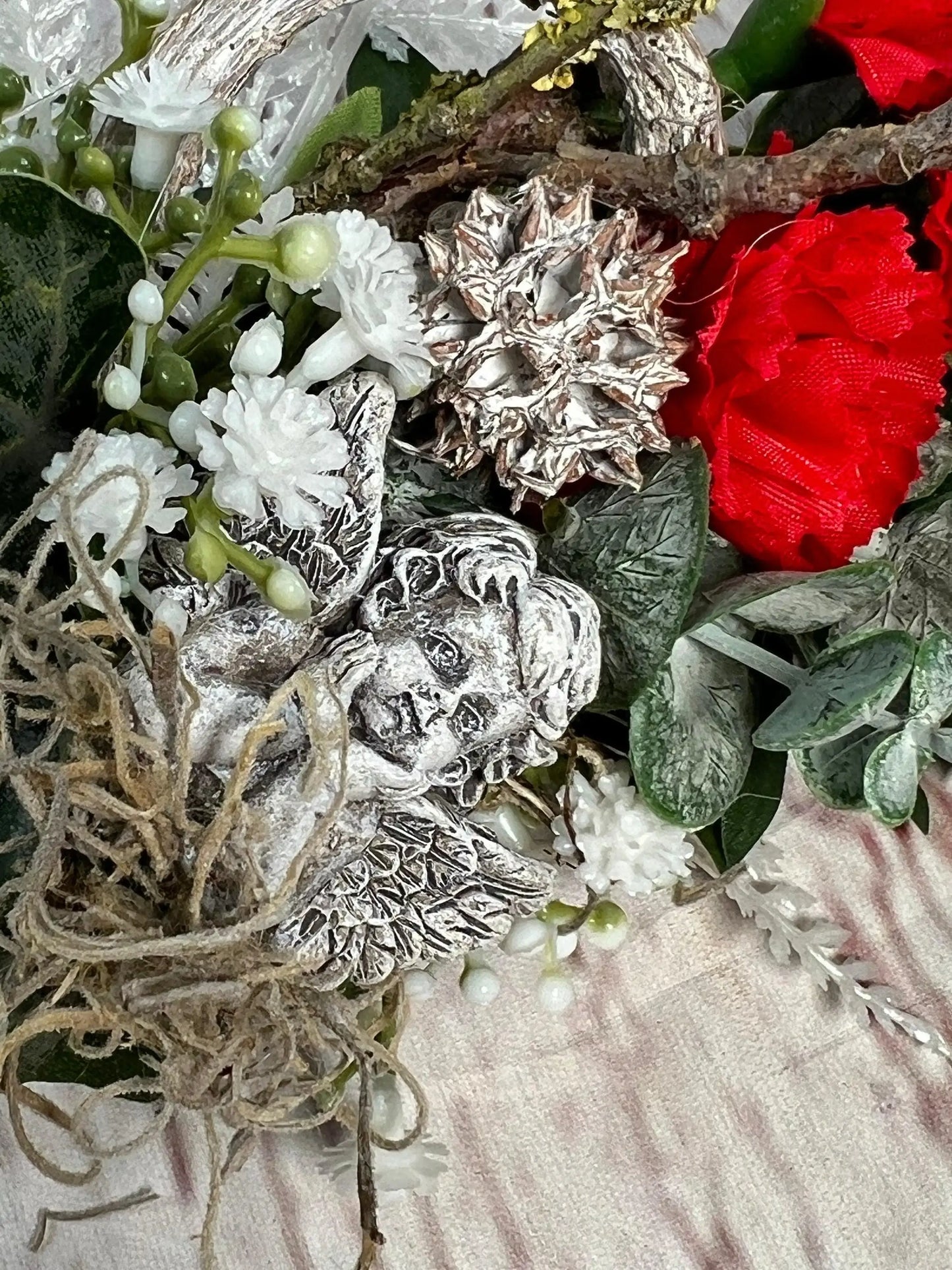 Grabgesteck Grabschmuck Urnengesteck Urnengrab Urnenwand Wand Saugnapf Grabdekoration Grabschmuck Allerheiligen – handgemacht aus Seiden- und Kunstblumen, langlebig & pflegeleicht von SarahsFlowerStudio