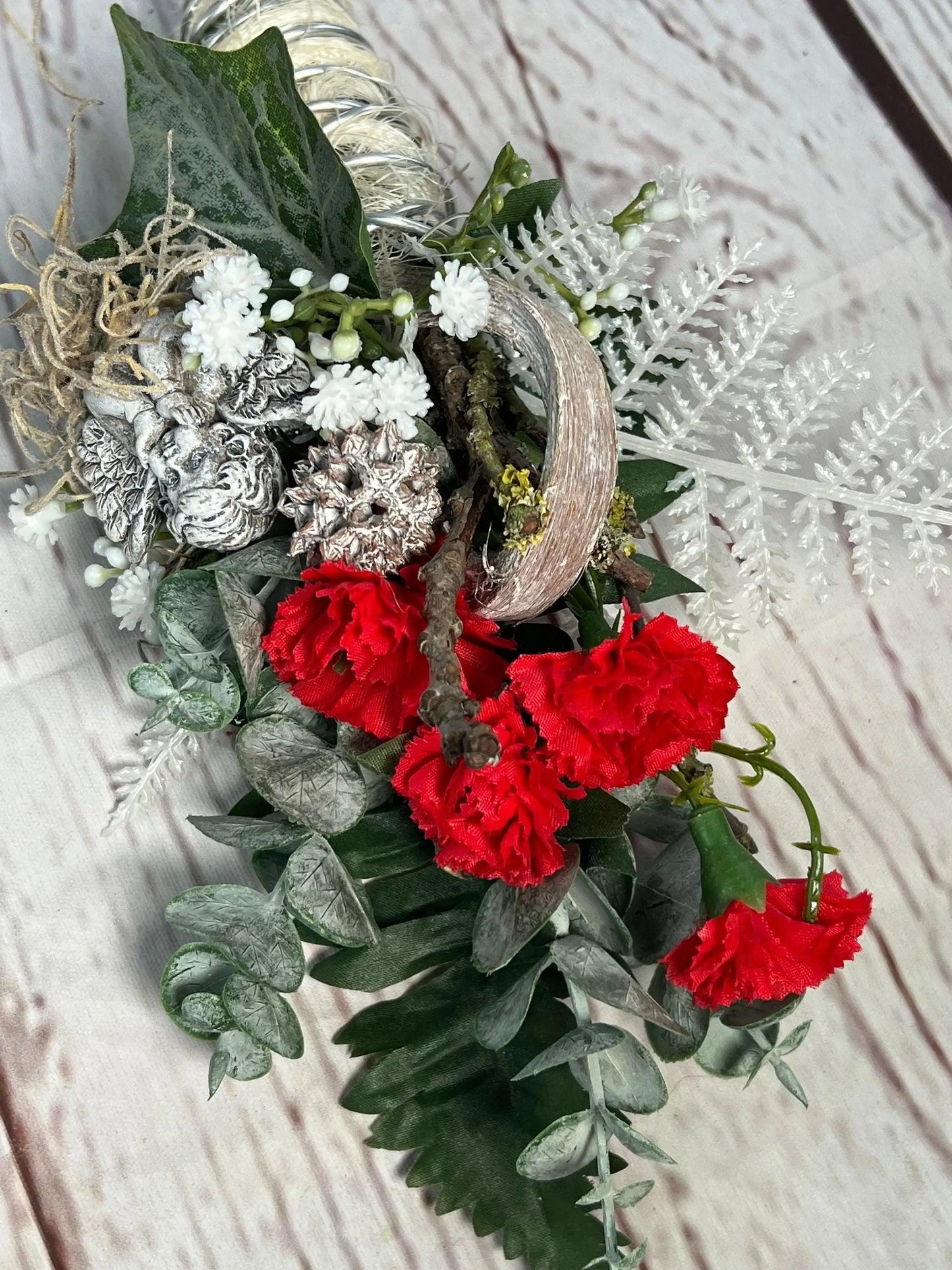 Grabgesteck Grabschmuck Urnengesteck Urnengrab Urnenwand Wand Saugnapf Grabdekoration Grabschmuck Allerheiligen – handgemacht aus Seiden- und Kunstblumen, langlebig & pflegeleicht von SarahsFlowerStudio