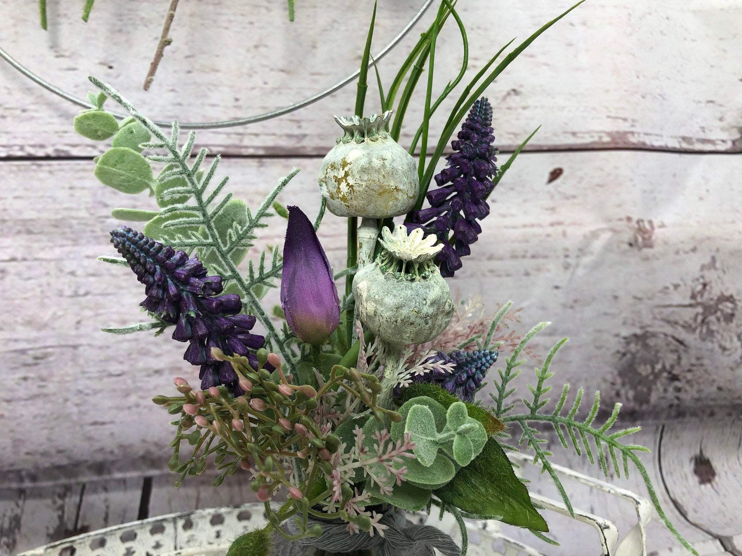 Trockenblumen Strauß in Vase – langlebige Dekoration mit Eukalyptus – Trockenblumen – SarahsFlowerStudio