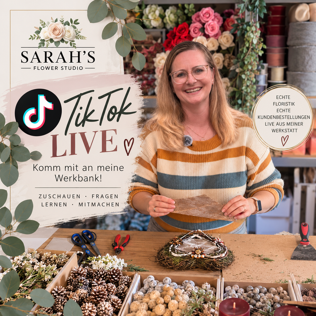 TikTok Live bei SarahsFlowerStudio – mein Blumenladen wird digital