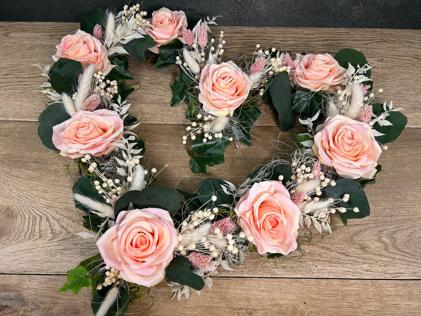 Autoschmuck Set 3 Teilig - Trockenblumen und Seidenblumen