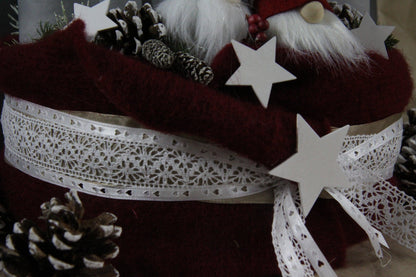 Adventskranz Adventskalender mit Wichteln & Sternen – Handgemachte skandinavische Weihnachtsdeko