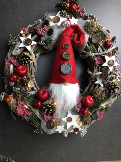 Advent 45cm Türkranz mit 40er LED - Einzigartige Weihnachtsdeko