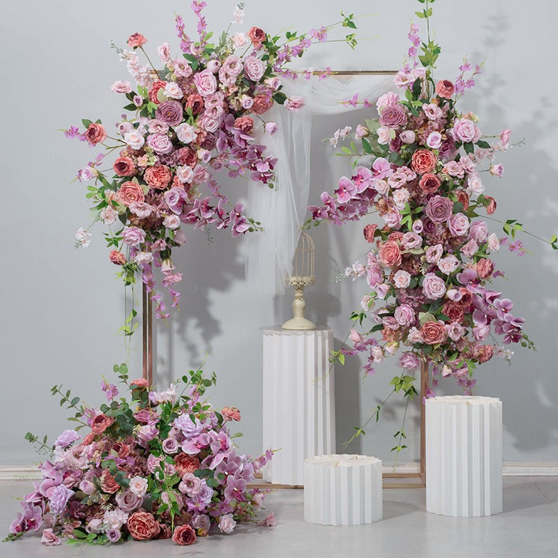 Premium Seidenblumen Gesteck in Flieder & Lila – Rosen, Orchideen & Hortensien (Kopie) – Seidenblumen Gesteck – SarahsFlowerStudio