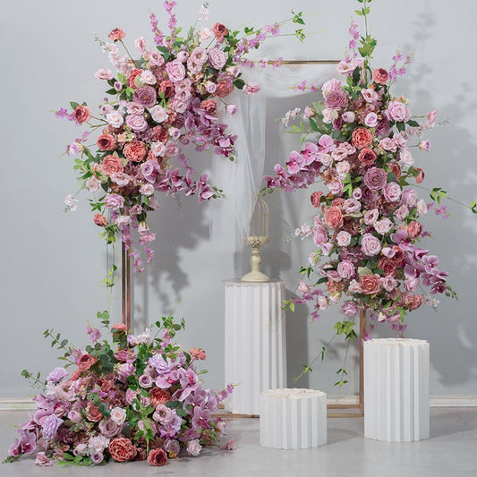 Premium Seidenblumen Gesteck in Flieder & Lila – Rosen, Orchideen & Hortensien (Kopie) – Seidenblumen Gesteck – SarahsFlowerStudio