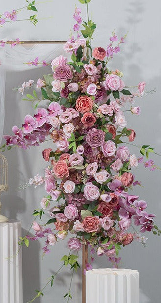 Premium Seidenblumen Gesteck in Flieder & Lila – Rosen, Orchideen & Hortensien (Kopie) – Seidenblumen Gesteck – SarahsFlowerStudio