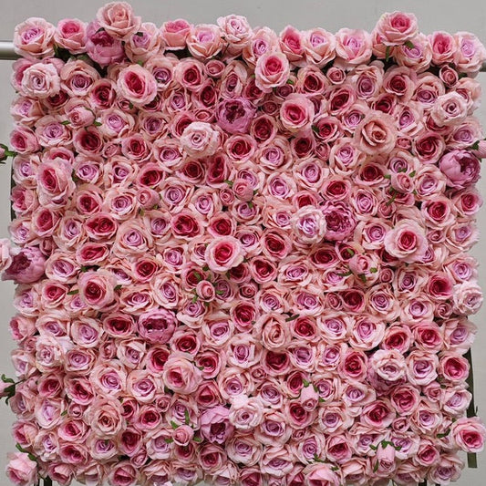 Blumenwand Flowerwall 3D Rosen Rosa Rosen – luxuriöse Premium-Qualität – – SarahsFlowerStudio