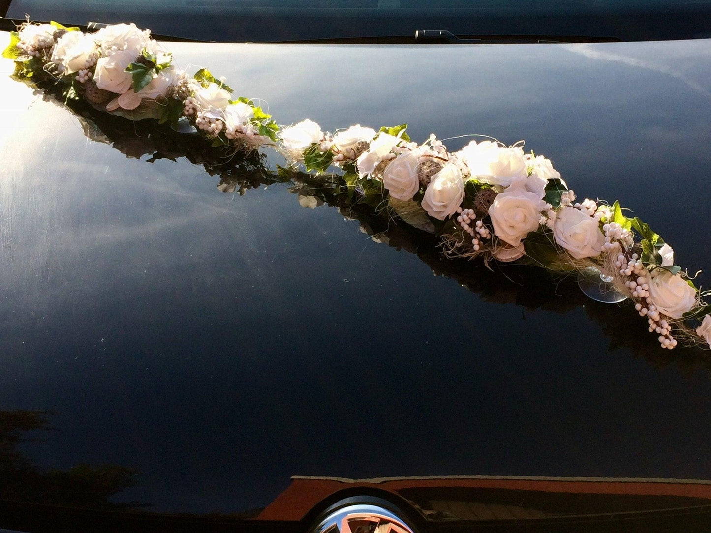 Eleganter handgefertigter Autoschmuck für Ihre Hochzeit
