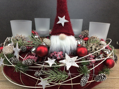 Einzigartiger Adventskranz – Handgefertigt mit Liebe 30cm
