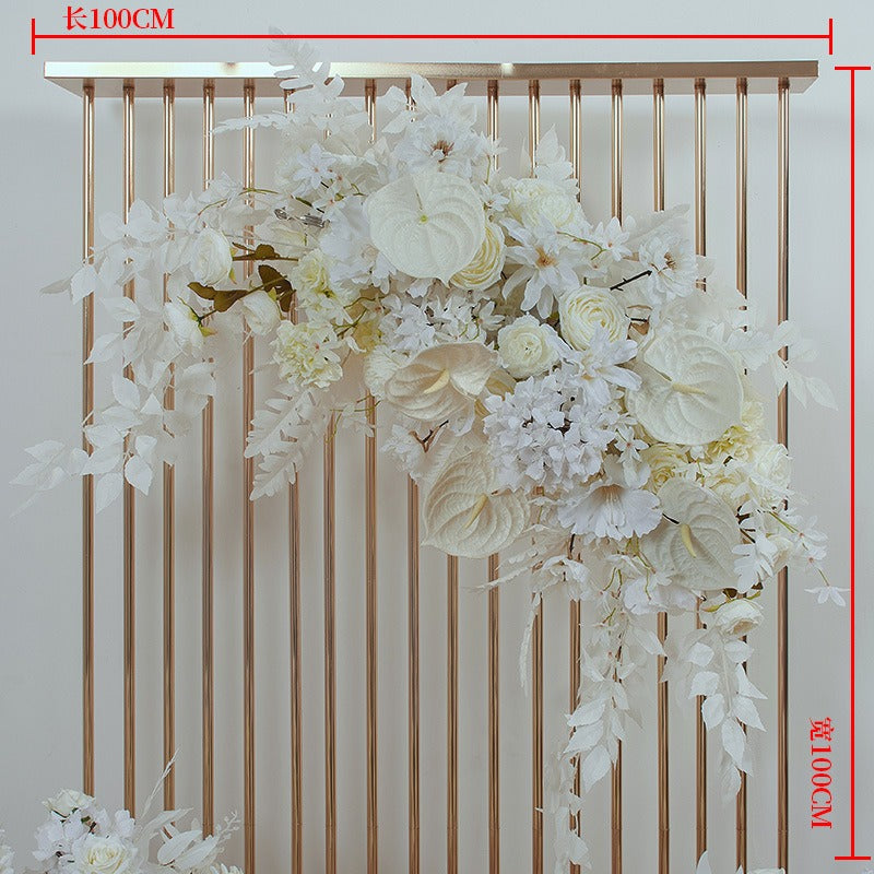 Premium Seidenblumen Gesteck in Ivory & Creme – Rosen, Anthurien & Hortensien | Exklusive Hochzeits- & Eventdekoration – Seidenblumen Gesteck – SarahsFlowerStudio