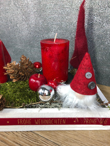 Moderner Adventskranz Wichtel – Handgefertigt in L 40cm und XL 60cm
