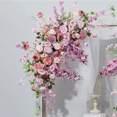 Premium Seidenblumen Gesteck in Flieder & Lila – Rosen, Orchideen & Hortensien (Kopie) – Seidenblumen Gesteck – SarahsFlowerStudio