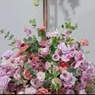 Premium Seidenblumen Gesteck in Flieder & Lila – Rosen, Orchideen & Hortensien (Kopie) – Seidenblumen Gesteck – SarahsFlowerStudio