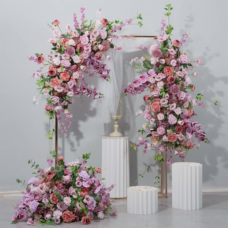 Premium Seidenblumen Gesteck in Flieder & Lila – Rosen, Orchideen & Hortensien (Kopie) – Seidenblumen Gesteck – SarahsFlowerStudio