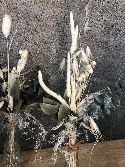 Blumen Tischgesteck 3er Set – Einzigartige Trockenblumen arrangiert mit Liebe