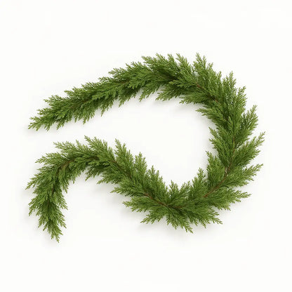 Edle künstliche Tannengirlande 1,90m – Langlebig & Nachhaltig, wahlweise mit LED & Weihnachtskugeln – handgemacht aus Seiden- und Kunstblumen, langlebig & pflegeleicht von SarahsFlowerStudio