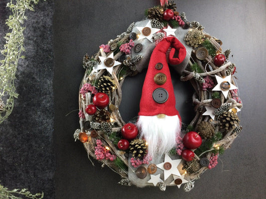 Advent 45cm Türkranz mit 40er LED - Einzigartige Weihnachtsdeko