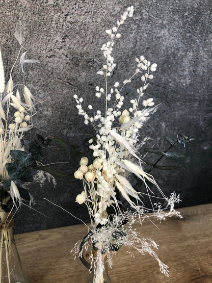 Blumen Tischgesteck 3er Set – Einzigartige Trockenblumen arrangiert mit Liebe