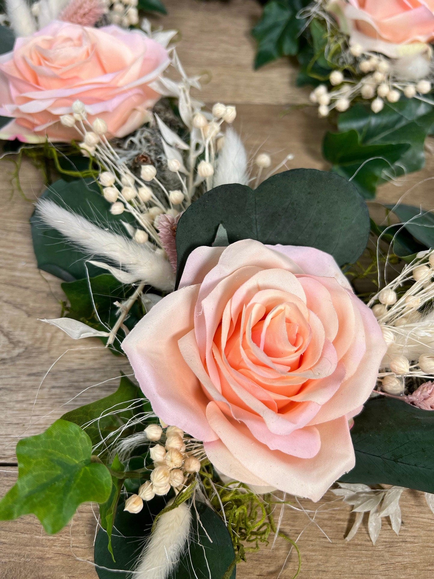 Autoschmuck Set 3 Teilig - Trockenblumen und Seidenblumen