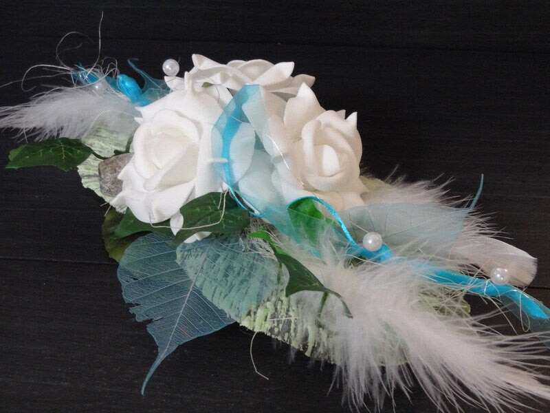 Tischgesteck Seidenblumen Wunschfarbe – Tischdeko Hochzeit und Event – Tischdekoration – SarahsFlowerStudio