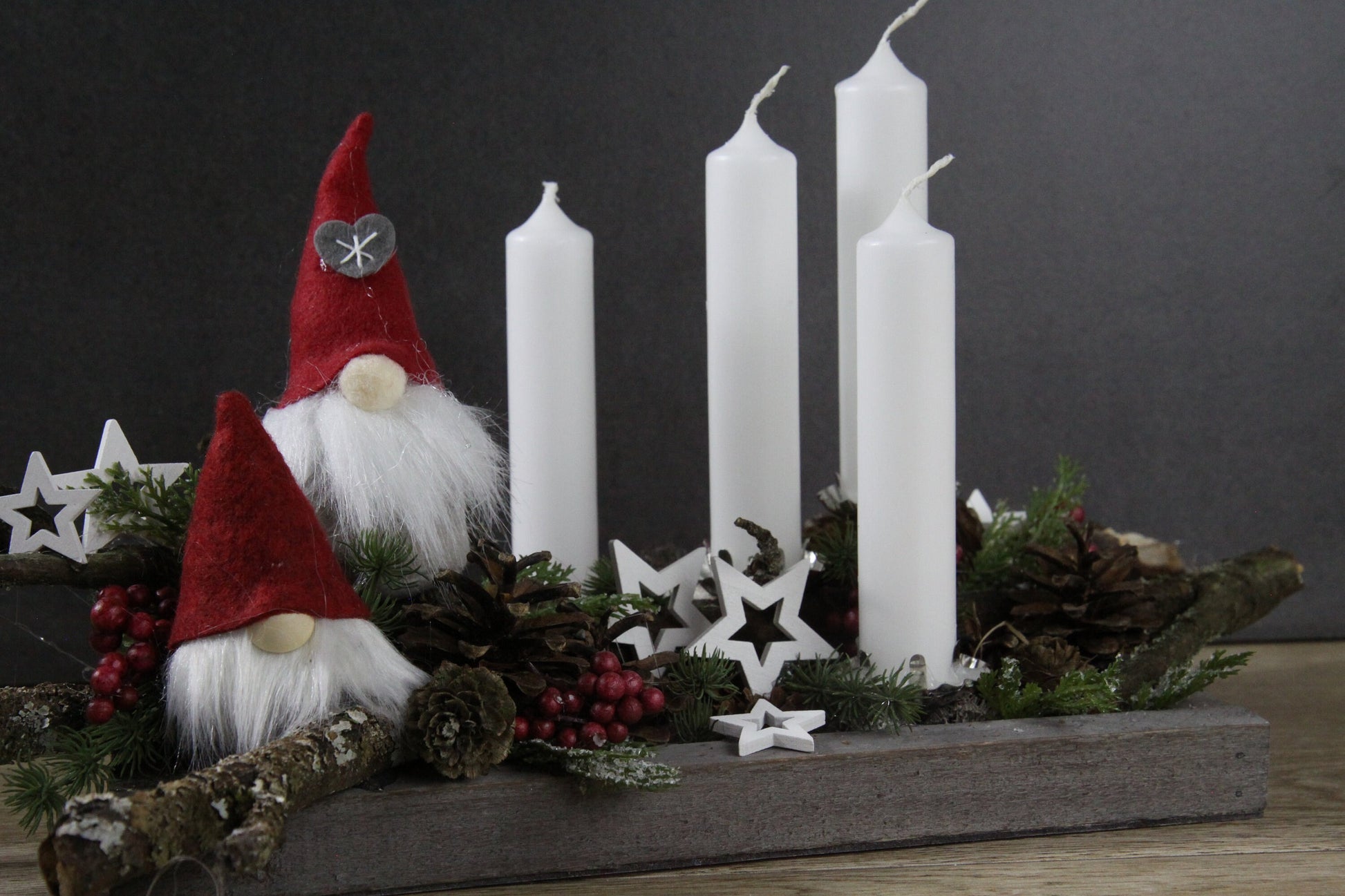 Weihnachtskranz – handgefertigt – Seidenblumen & Kunstblumen – SarahsFlowerStudio