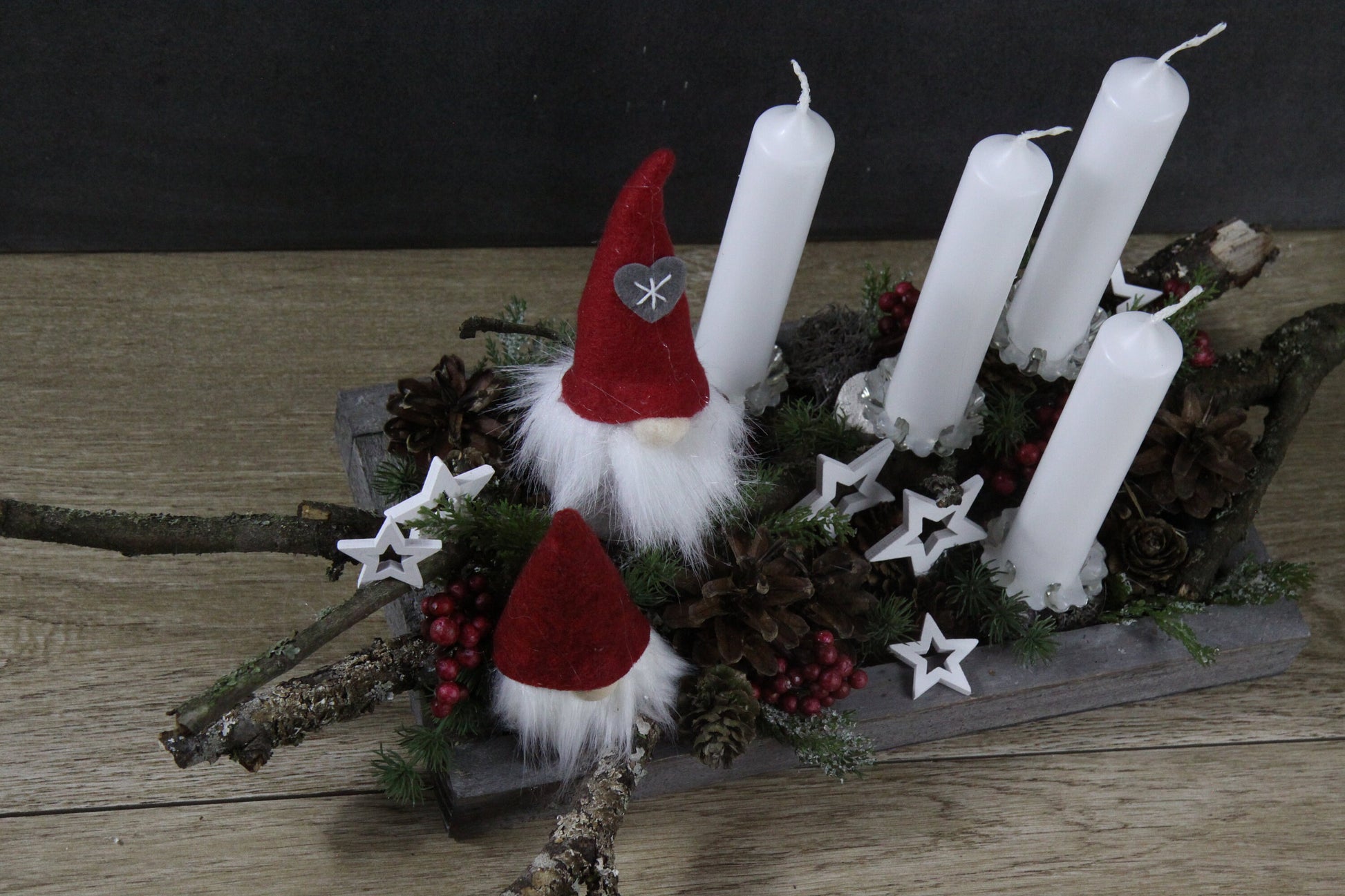 Weihnachtskranz – handgefertigt – Seidenblumen & Kunstblumen – SarahsFlowerStudio
