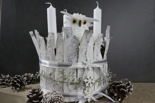 Adventskranz Adventskalender – handgemacht aus Seiden- und Kunstblumen, langlebig & pflegeleicht von SarahsFlowerStudio