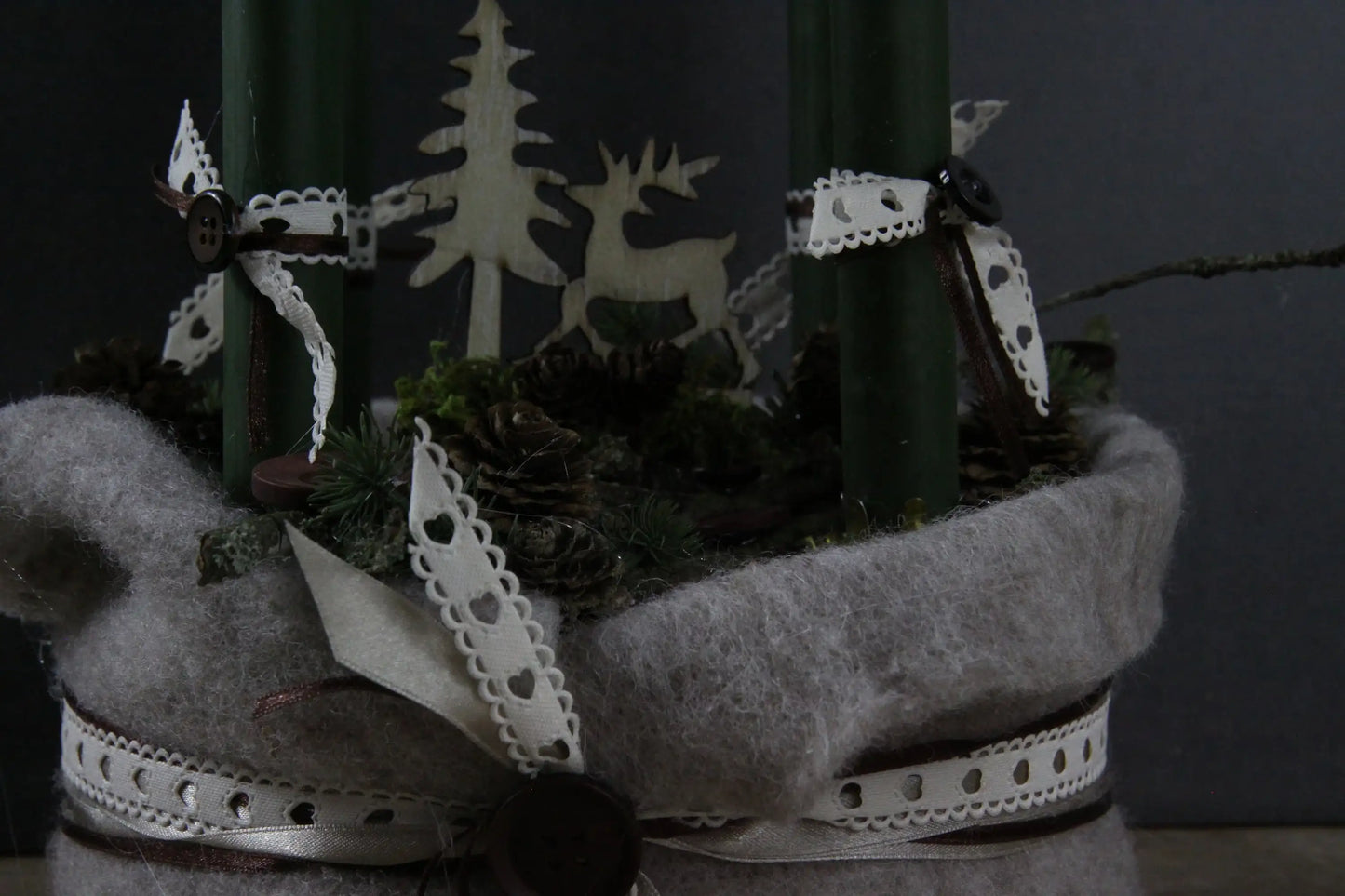 Adventskranz klassisch rund – stilvoll mehrjährig – Adventskranz – SarahsFlowerStudio