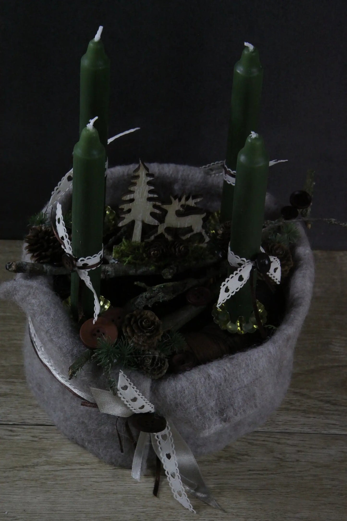 Adventskranz klassisch rund – stilvoll mehrjährig – Adventskranz – SarahsFlowerStudio