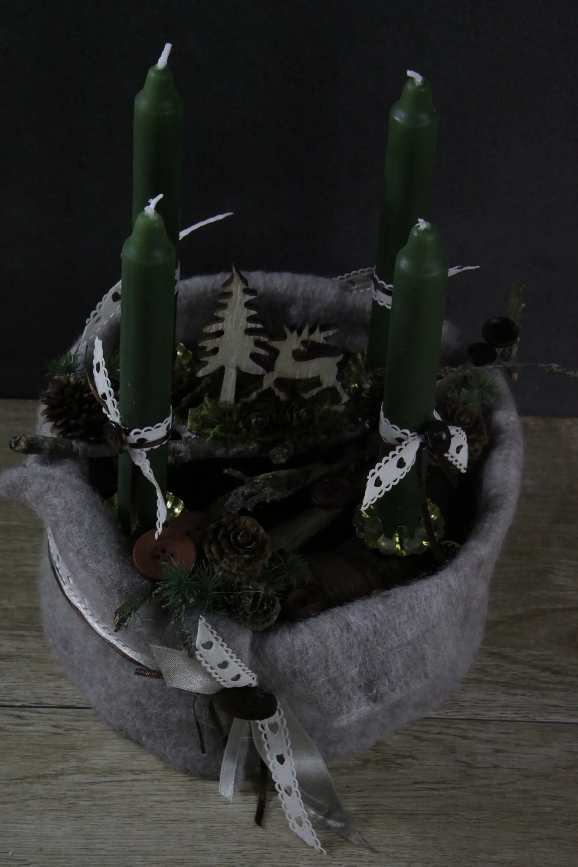 Adventskranz klassisch rund – stilvoll mehrjährig – Adventskranz – SarahsFlowerStudio