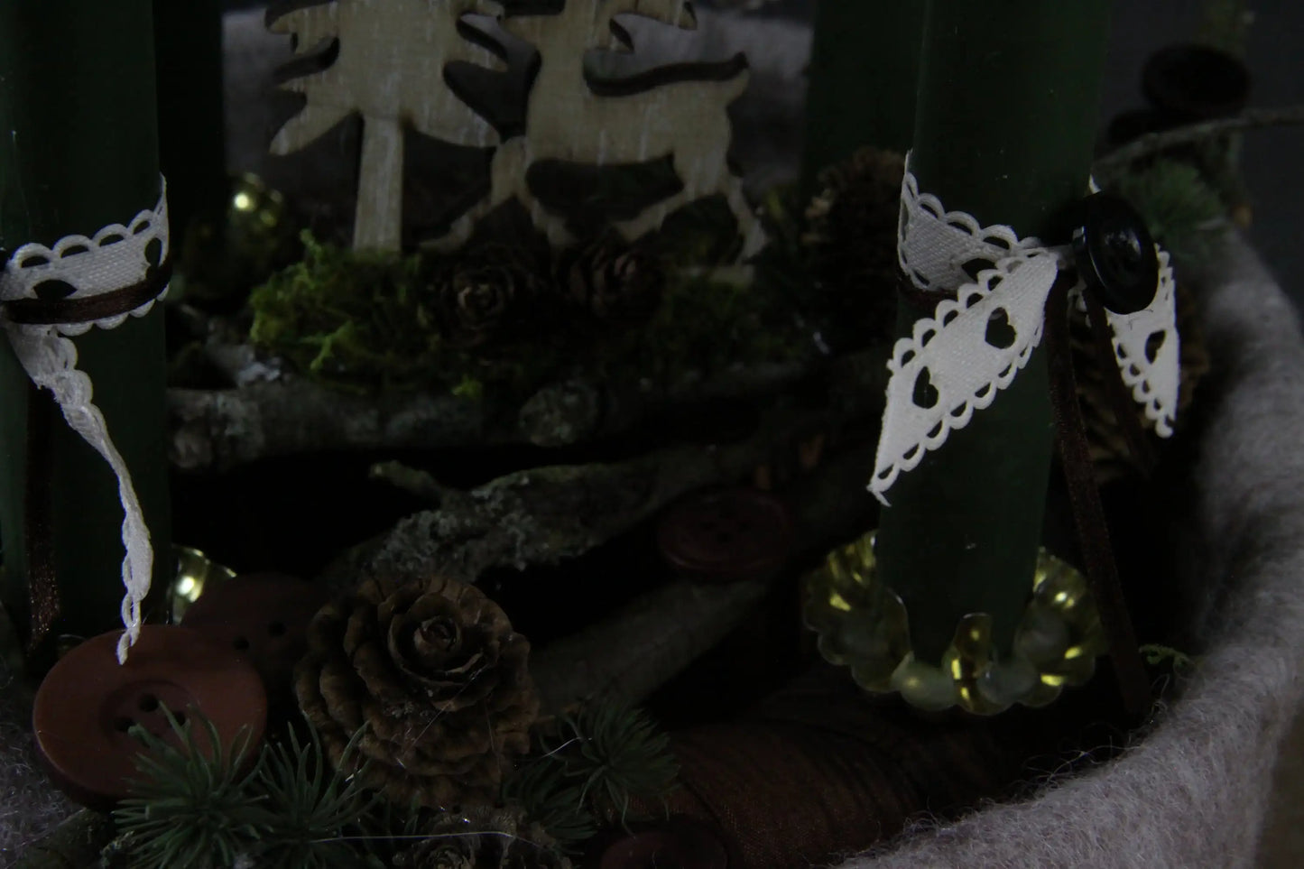 Adventskranz klassisch rund – stilvoll mehrjährig – Adventskranz – SarahsFlowerStudio