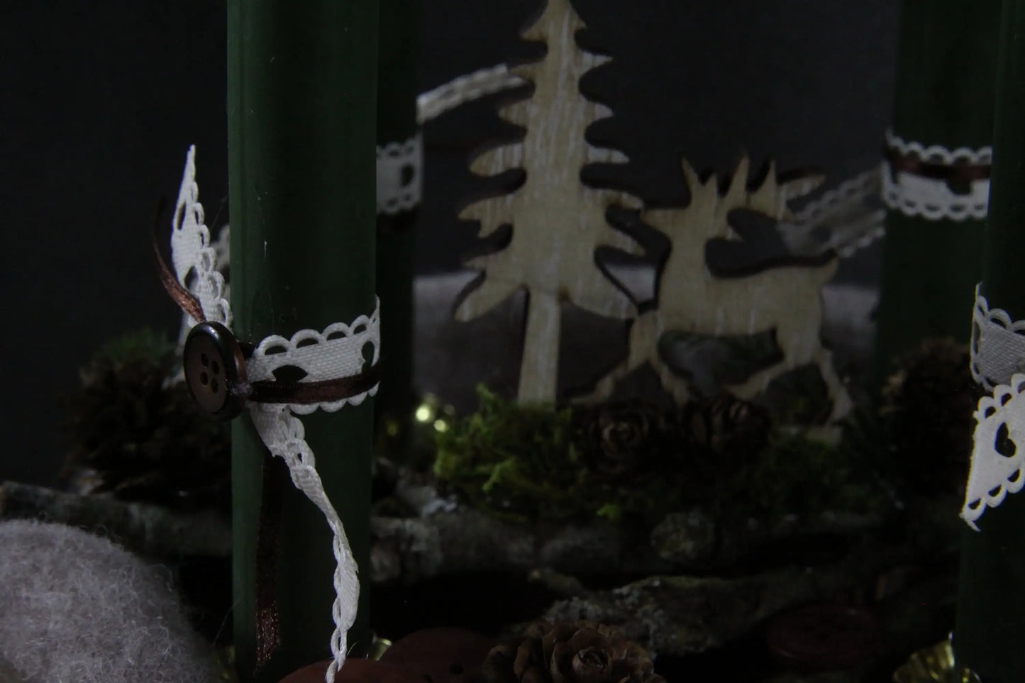 Adventskranz klassisch rund – stilvoll mehrjährig – Adventskranz – SarahsFlowerStudio