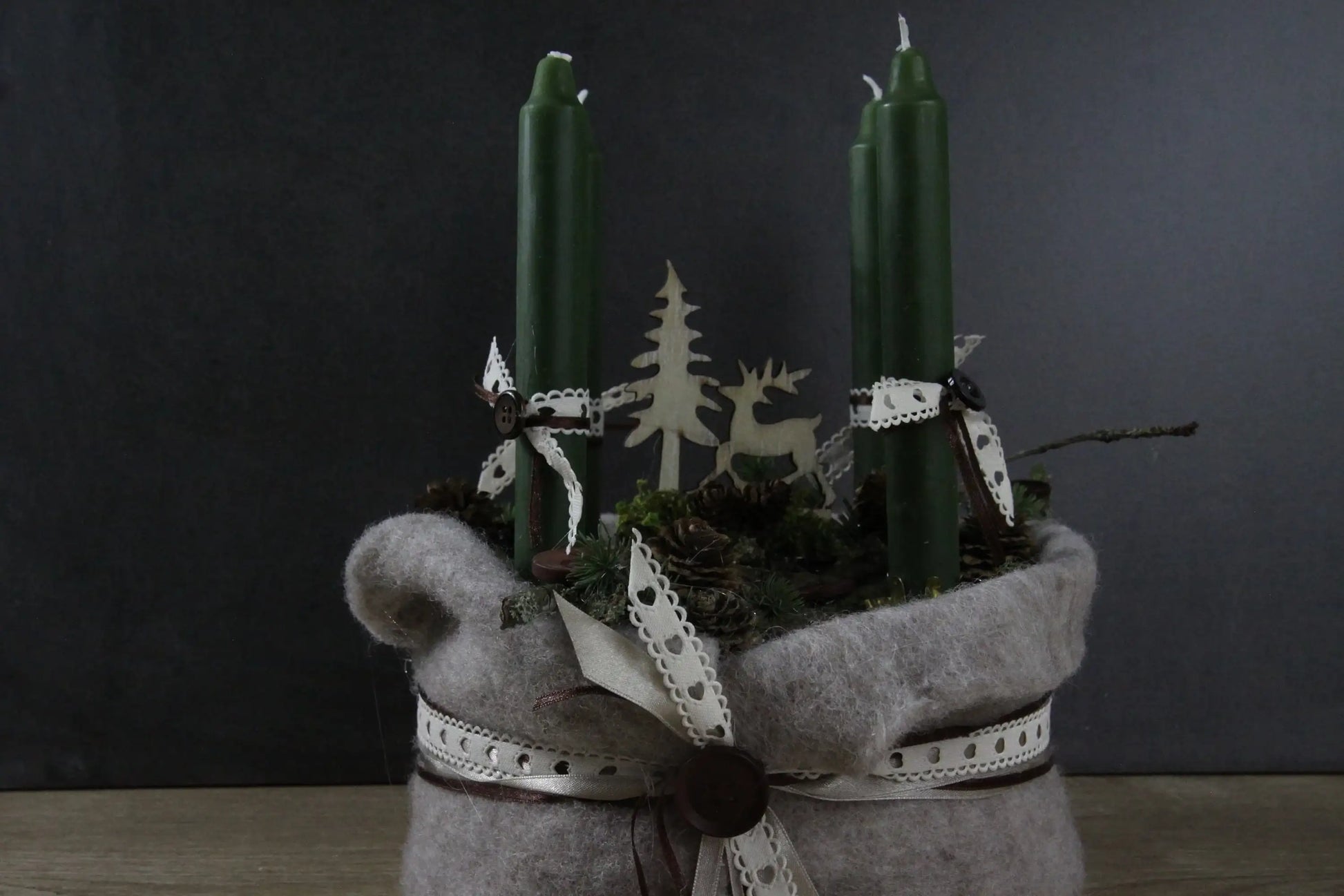 Adventskranz klassisch rund – stilvoll mehrjährig – Adventskranz – SarahsFlowerStudio