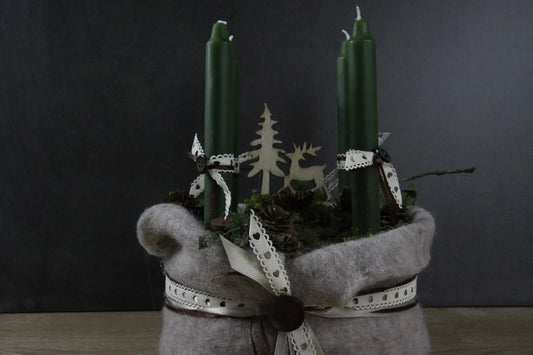 Adventskranz klassisch rund – stilvoll mehrjährig – Adventskranz – SarahsFlowerStudio