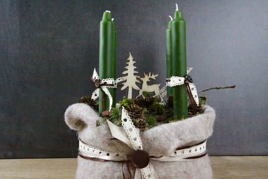 Adventskranz klassisch rund – stilvoll mehrjährig – Adventskranz – SarahsFlowerStudio