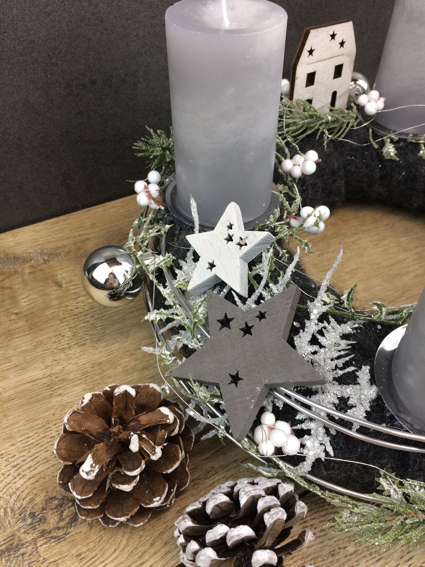 Adventskranz rund klassisch – mehrjährig handgefertigt langlebig – Adventskranz – SarahsFlowerStudio