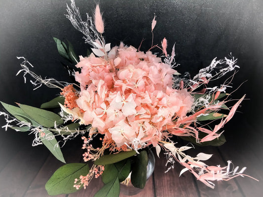 Strauß Gefriergetrocknet Hortensie Tischdeko Tischgesteck Gräser Trockenblumen Trockenmaterial Natur natürlich dried bouquet dried Flowers – handgemacht aus Seiden- und Kunstblumen, langlebig & pflegeleicht von SarahsFlowerStudio