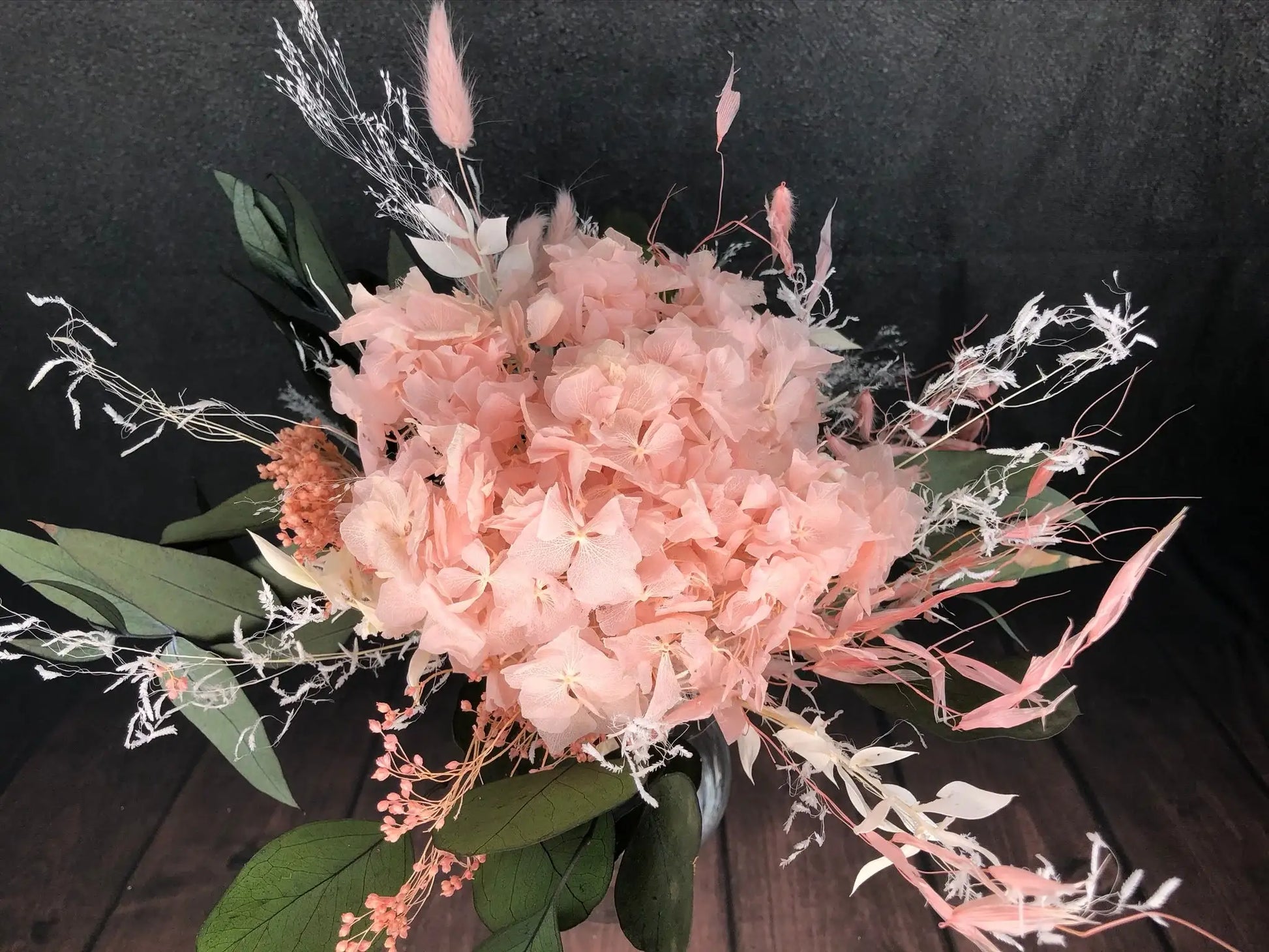Strauß Gefriergetrocknet Hortensie Tischdeko Tischgesteck Gräser Trockenblumen Trockenmaterial Natur natürlich dried bouquet dried Flowers – handgemacht aus Seiden- und Kunstblumen, langlebig & pflegeleicht von SarahsFlowerStudio