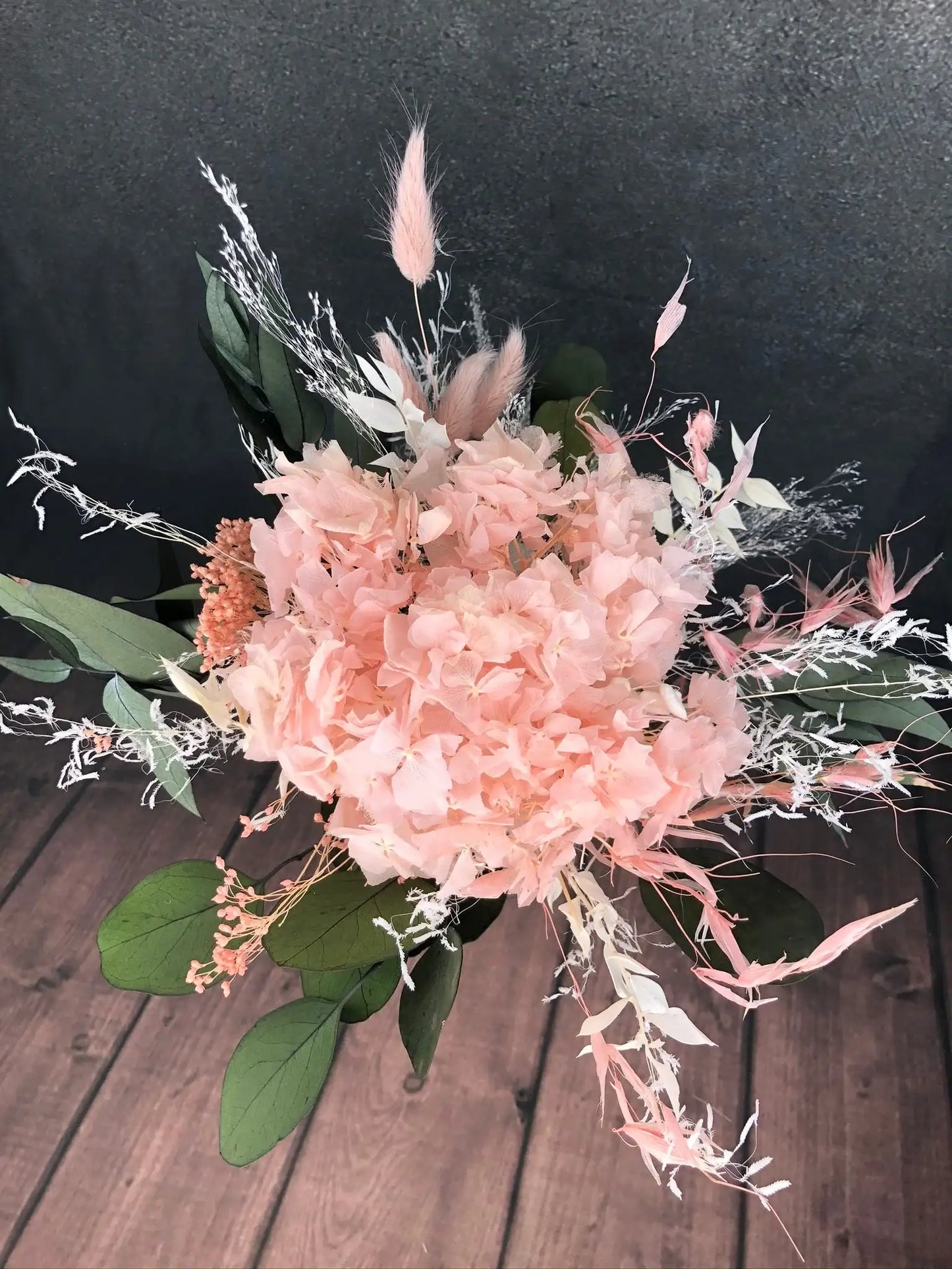 Strauß Gefriergetrocknet Hortensie Tischdeko Tischgesteck Gräser Trockenblumen Trockenmaterial Natur natürlich dried bouquet dried Flowers – handgemacht aus Seiden- und Kunstblumen, langlebig & pflegeleicht von SarahsFlowerStudio